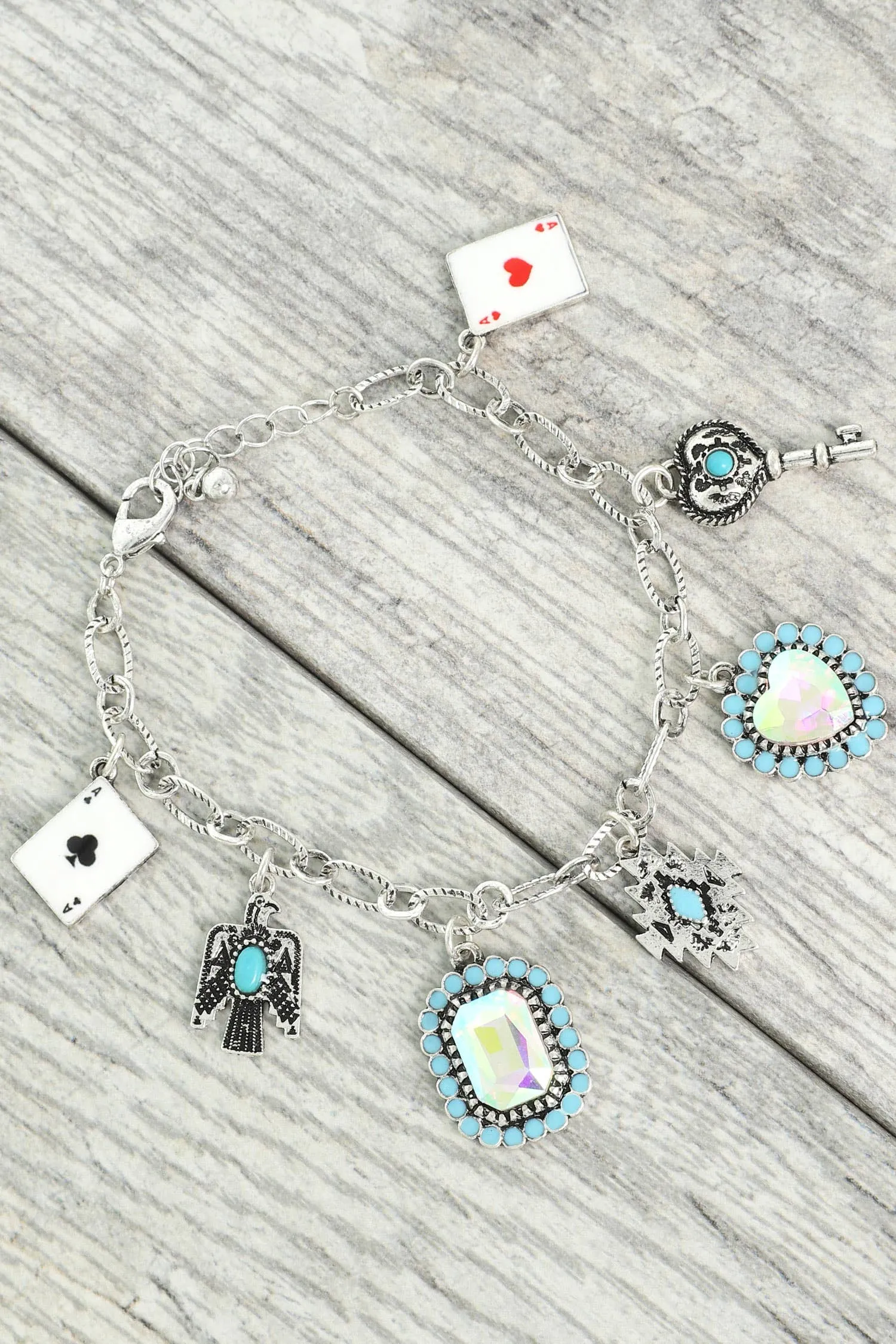 Western Theme Multi Charm Bracelet