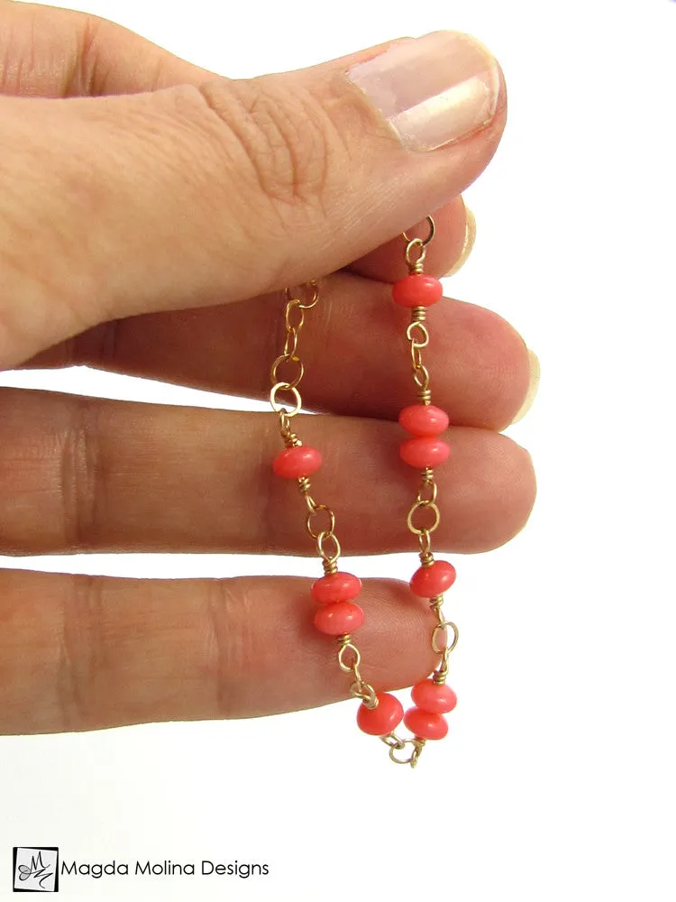 WHOLESALE - Mini Goddess (children) Pink Coral Bracelet