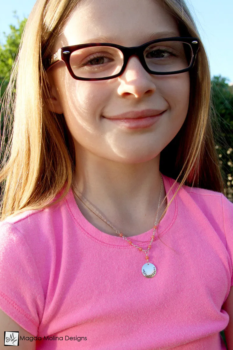 WHOLESALE - Mini Goddess (children) Pink Coral Necklace